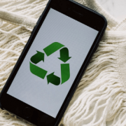 Símbolo economía circular y reciclaje